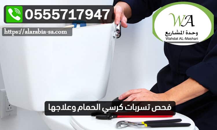 فحص تسربات كرسي الحمام وعلاجها